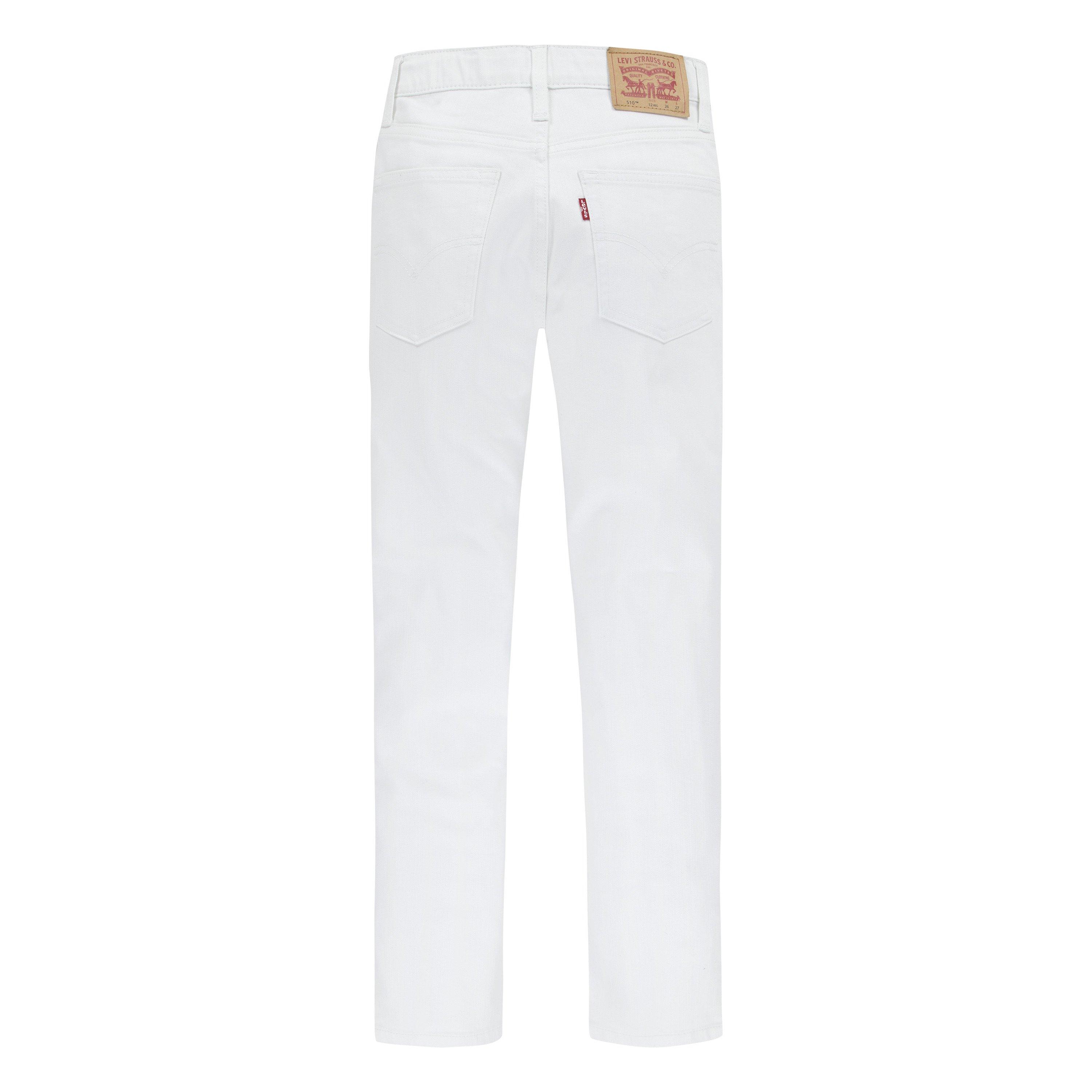 Levi's 510 Eco Performance Skinny Fit White Wash Big Boys' White Denim Jeans - WHITE